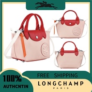 100% Authentic Longchamp Official Store Bag L1500HBS Mini Pink Top-Handle Bags Sheepskin Bag With Gift Box Long Champ 2023 Fashion Women Bags