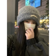 winter hat beanie women Japanese Women's Winter Wool Blended Heap Cap