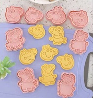 ［訂購］8件peppa pig 曲奇模具 嬰兒副食品 kitchen 廚房 蛋糕 甜品 dessert children cake 教學 早教 學前 幼兒 兒童cookie cooking 荷花bb展