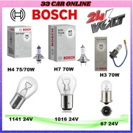 24 VOLT BOSCH Truck Lorry (Mentol Lampu Lori) Headlamp Light Bulb Fog lamp Light Bulb H3 H4 H7 1141 