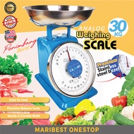 30kg Analog Weighing Scale Commercial Kitchen Spring Balance Weight Scale Penimbang Berat Ikan Sayur Buah Timbang Dacing