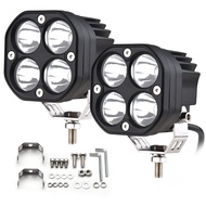 เเพค2ชิ้น สว่างตาเเตก! ไฟสปอร์ตไลท์พุ่งไกลรถยนต์4LED ไฟหน้ารถ LED SPOT BEAM US 40W ไฟช่วยตัดหมอก 12V