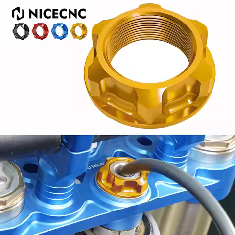 NICECNC M24X1.0 Steering Stem Nut For Suzuki RM125 RM250 RMZ250 RMZ450 RMX450Z RM 125 250 Z250 Z450 