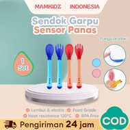 Heat Sensor Baby Feeding Spoon / Spoon Fork Set Heat Sensing Heat Sensor Fork MA18