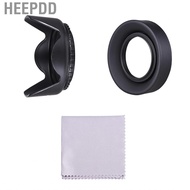 HEEPDD 67mm Lens Hood Set with Tulip Flower + Collapsible Rubber Cleaning Cloth Replacement for Cano