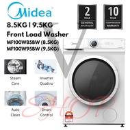 MIDEA MF100 SERIES 8.5KG | 9.5KG FRONT LOAD INVERTER WASHING MACHINE MF100W85BW | MF100W95BW
