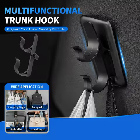 New Car Trunk Umbrella Hook Snap‑in Trunk Back Seat Storage Hook ABS Hanger for Umbrella Bag Backpac