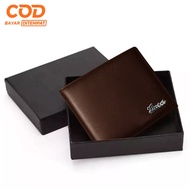 Plain Wallet GC-221 Wallet 3/4 Fold Wallet Faux Leather Coin Purse Size 5 Inches Fashion Wallet + Bo