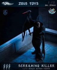 【賣一些小東西】中古良品-1/12 6吋  ZT001 驚聲尖叫 鬼面人偶 15公分 ZEUS TOYS SCREAM3