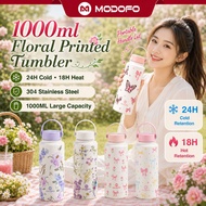 MODOFO 1000ML Insulated Tumbler Tahan Sejuk Thermos Bottle botol air tahan sejuk Aesthetic Tumbler W