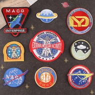 Embroidered Cloth Stickers Clothing Accessories Aviation Planet Astronaut Cloth Badge DIY Patch Embr