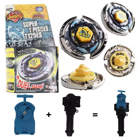 B-X TOUPIE BURST BEYBLADE dead phoenix Thermal Pisces T125ES Metal Fight BB-57 with grip +blue pull 