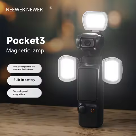 NEEWER for DJI Pocket 3 Fill Light Magnetic Light Sport Camera Accessories 2800K-6500K 2W Portable L