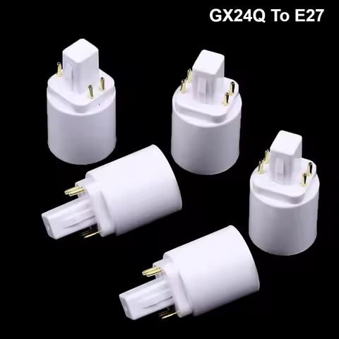 10pc GX24Q to E27 LED Lamp Holder CFL 4pin Light Socket Bulb Base Converter G24q-1,-2, -3 E27/e26 Ad