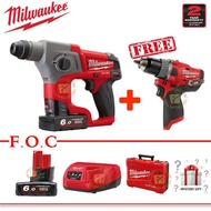 Milwaukee M12 CH-602C(2 Mode) + M12 FPD-0 FUEL SDS-Plus Hammer Combo set