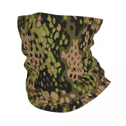 Custom Wild Camo Bandana Neck Warmer Women Men Winter Hiking Ski Scarf Gaiter Germany Camouflage Fac