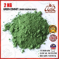 2KG Simen Hijau / Green Cement / Simen Warna / Colour Cement