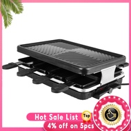 Raclette Table Grill, Electric Korean BBQ Grill Indoor Cheese Raclette for 8 Person, Removable Non-Stick Surface, Temperature Control &amp; Dishwasher Safe, 1300W