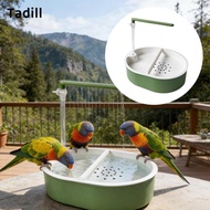 Tadill Bathtub for Birds Automatic Rain Shower Perch Rod Easy Installation for Cockatiel Lovebird Bu