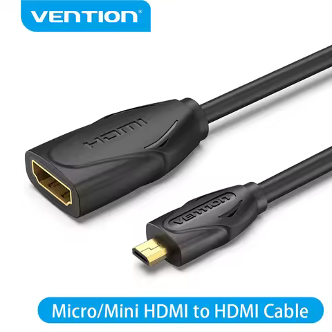 Vention HDMI Extension Cable Micro Mini HDMI to HDMI Cable 1080P Male to Female extender for Monitor