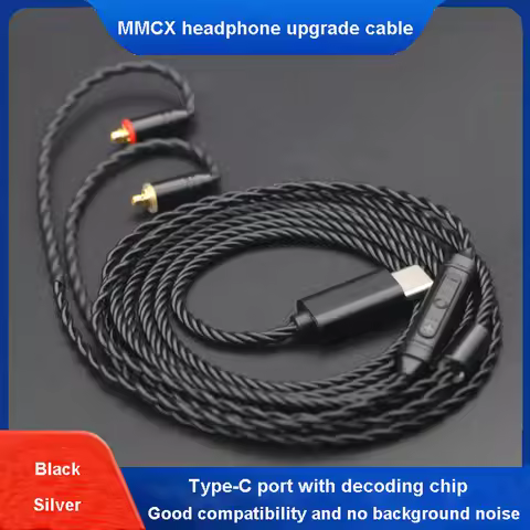 Typec To MMCX Port upgrade cable with microphone suitable for 215 535 UE900S N3AP DIY headphones