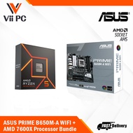 ASUS Prime B650M-A WiFi II AMD AM5 mATX Motherboard + RYZEN 5 7600X Processor