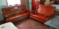 客廳實木沙發椅組2+3 一格二手家具 客廳實木家具 懷舊時尚
