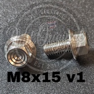 Probolt stainless steel bolt 304 v1 8x15 thread 12 length 1.5 cm ThaiOriginal
