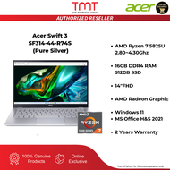 Acer Swift 3 SF314-44-R74S Laptop (Pure Silver) | Ryzen 7 5825U | 16GB RAM 512GB SSD | 14"0 FHD | AMD Radeon | MS Office H&amp;S | Win11 | 2Y Warranty