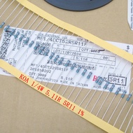 10 Pcs Japan KOA 5.11 R Resistor 1/4W 0.25W Copper Feet Metal Film MF1/4DCT52R5R11F