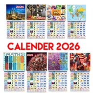 Kalender Lunar Calender MALAYSIA 2026 Horse Calender With SCHOOL HOLIDAY