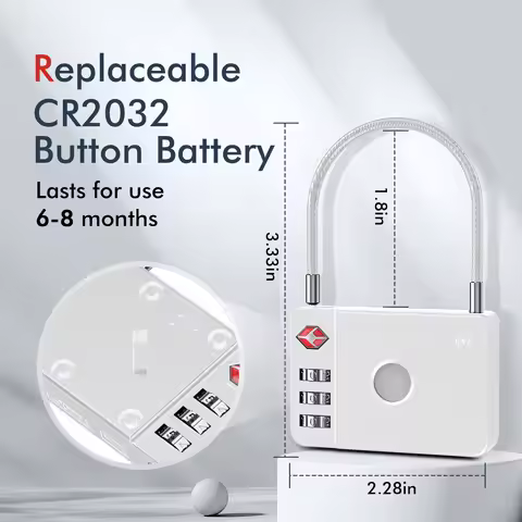 MilLi Air Tracker Tag TSA-Certified Luggage Lock with Integrated Bluetooth Tracking Item Finder Work