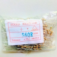 Paket Resistor 560 Ohm 1/2W 500pcs khusus untuk order diatas 2000pcs