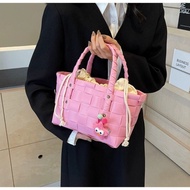 Woven Handbag Female Bag 2025 Underarm Bag Leisure Bucket Bag Handbag Spring Outing Event Gift Bag