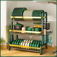 New Rak Pinggan Sinki Dish Drainer Rak Dish Rack Kitchen Rack Dish Drainer Racks Utensil Holder Plate Storage Organizer