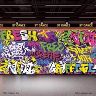 Custom wallpaper mural  Hip Hop Graffiti Wallpaper Street Dance Studio Background Wall Paper Gym KTV