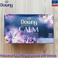 Downy® Infusions Calm Dryer Sheets 200 Sheets แผ่นหอมอบผ้า ดาวน์นี่ อินฟิวชั่น แผ่นปรับผ้านุ่ม แผ่นอ