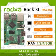 Radxa ROCK 3C RK3566 Quad-core Arm Cortex-A55 (ARMv8) 64-bit @ 1.6 GHz development board compatible 