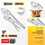 INGCO Industrial Curved Jaw Locking Plier 10" HCJLW0210 + FREEBIES FMAC TOOLS