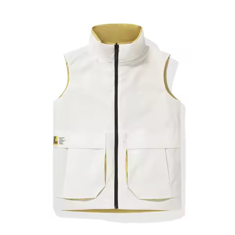 Men Reversible Stand Collar Vest Zip Sleeveless Waistcoat Double Sided Wear Casual Outdoor Gilet