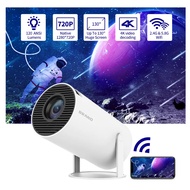 Mini Full HD Projector HY300 Automatic Calibration Android 11 4K Projector WiFi6 H713 200ANSI BT5.0 1280 * 720P Dual WiF