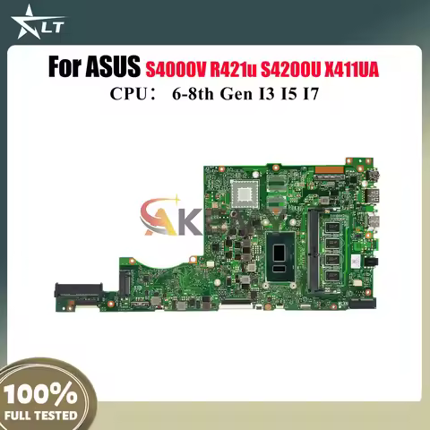 X411UA Laptop Motherboard For ASUS X411UF r421u X411UNV X411UV S4200U X411UQ S4000V X411U X411UN X41