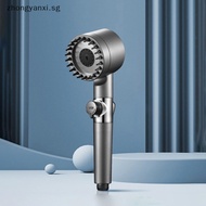 Zhongyanxi High-pressure Shower Head Filter 3 Modes Adjustable Water Saving One-button Stop Water Massage Nozzle Bathroom Strong Boost SG