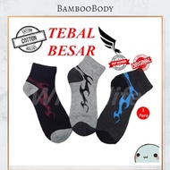 ️ ️ 3 Pair Thick Sock Stoking Tebal Bawah Kerja Cotton Sport SSK 21306
