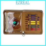 EZR 8Pairs Interchangeable Knitting Needle Set Beginner Circular Knitting Needle with Knitting Acces
