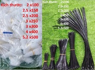 [1 Kg] Dây Rút Nhựa - Dây Thít Nhựa Trắng/Đen 10cm 15cm 20cm 30cm 40cm 50cm Nylon PA66 Cao Cấp