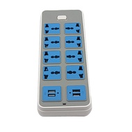 Power Strip Surge Protector with 4 USB and 8 Outlets Ports 6.5 Feet Extension Cord 3000W 16A for Hom