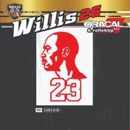 Michael Jordan 23 Silhouette Cutting Sticker | Michael Jordan 23 Cutting Sticker
