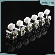[AmlesoMY] Guitar Parts 6 Right Machine Heads Knobs 12 String Pegs Machine Head for Acoustic Guitar, Metal