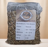Green Bean(GB)/Biji kopi mentah Arabica Halu Banana Natural 500 Gram dan 1 Kg